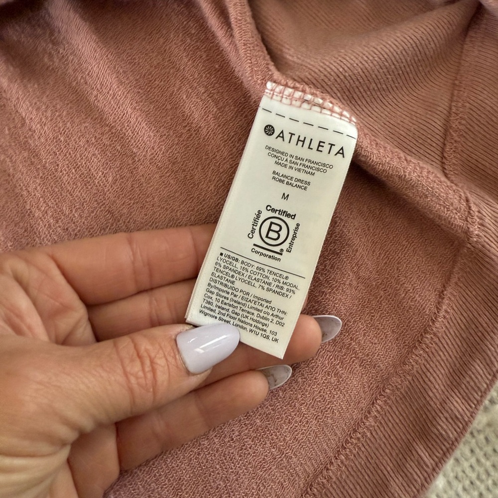 🦢 Athleta Balance Dress French Terry, M - Picture 12 of 15